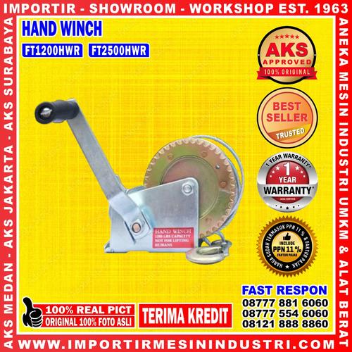 [EZM.3602988] Hand Winch Single Gear With Wire Rope 2500 Lbs Kapasitas 1100 kg x 8 m