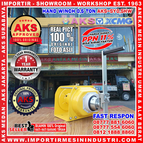[EZM.3602993] Kerekan Katrol Manual / Hand Winch / Boat Winch 0.5 ton