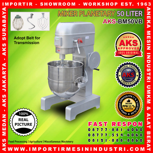 [EZM.3603003] Planetary Dough Mixer Mesin Pengaduk Adonan 50 Liter AKS-BM50VB