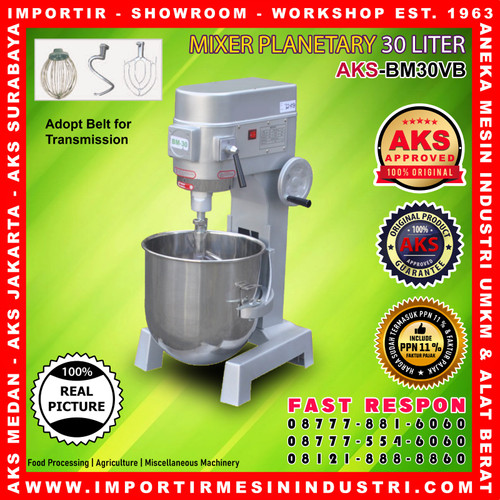 [EZM.3603004] Planetary Dough Mixer Mesin Pengaduk Adonan 30 Liter AKS-BM30VB
