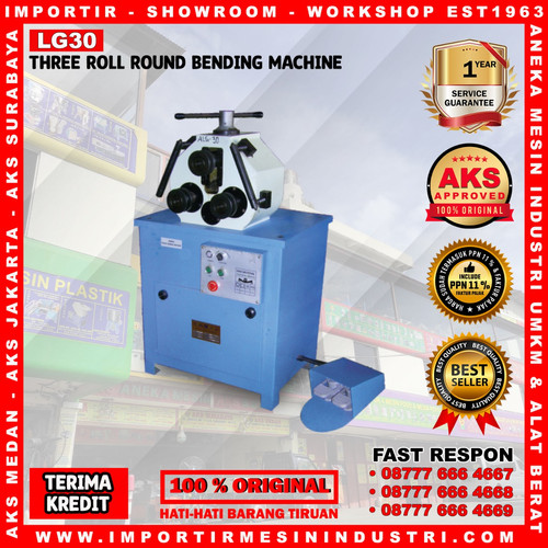[EZM.3603085] Mesin Tekuk Pipa Roll (Three Roll Round Bending Machine) 30mm LG30