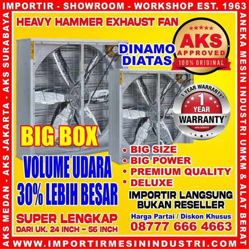 [EZM.3603090] Exhaust Fan Extra Strong 36 inch Industrial Fan 3 Phase FT36H