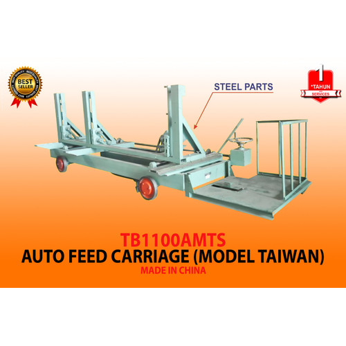 [EZM.3603103] Roli Kereta Gergaji Kayu Auto Feed Carriage model Taiwan - TB1100AMTS