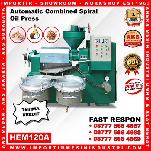 [EZM.3603126] Mesin Ekstraksi dan Press Minyak Automatic Combined Spiral Oil HEM120A