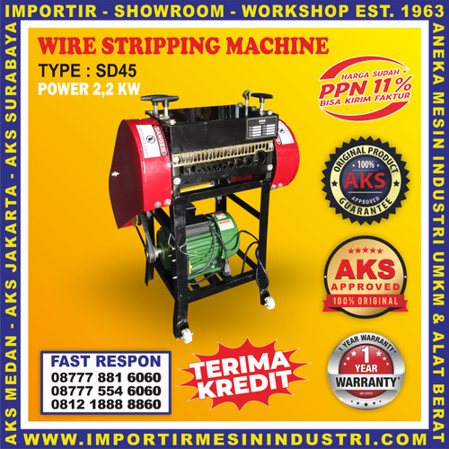 [EZM.3603210] Mesin Pengupas Kabel Tembaga Wire Stripping Machine 2.2 Kw 1 Phs 45 mm