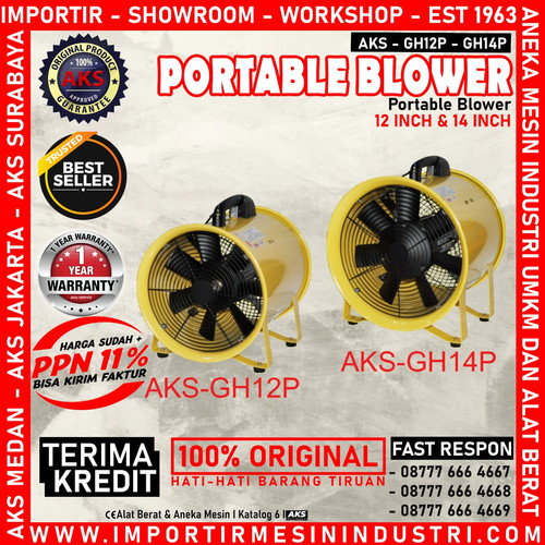 [EZM.3603232] Portable Ventilator Kipas Blower Exhaust Fan 0.75 Kw 14 Inch (350 mm)