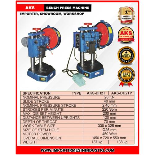 [EZM.3603302] Mesin Press Pon 2 Ton Bench Press Stamping Machine AKS - DH2T