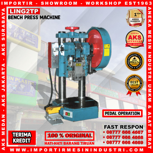[EZM.3603306] Mesin Pon 2 Ton Bench Press Stamping Machine LING - 2TP