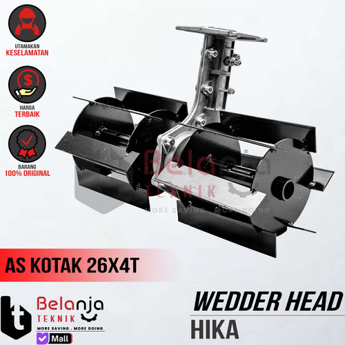 [EZM.3500070] Mini Tiller Weeding Head Hika WH-002 Alat penggembur Tanah As Kotak 26X4T