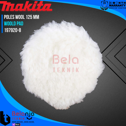 [EZM.3500081] Poles Wool 125 MM Mesin Amplas Baterai Makita DPO500Z Woold Pad Random Orbit Polisher 125MM