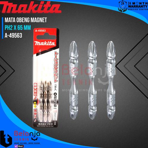[EZM.3500100] Mata Obeng Magnet Plus PH2 X 65 MM Makita Double Ended Head Torsion Screwdriver Bit A-49563