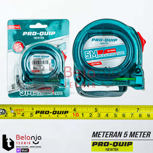 [EZM.3500123] Meteran 5 M Transparan Proquip Rol Matic Gulung Measuring Tape 5 Meter
