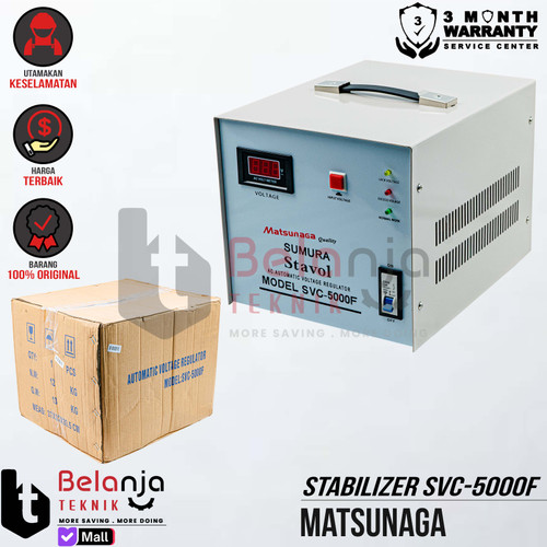 [EZM.3500147] Mesin Stavol Matsunaga SVC 5000 Stabilizer Voltage SVC-5000 VA 5000 w