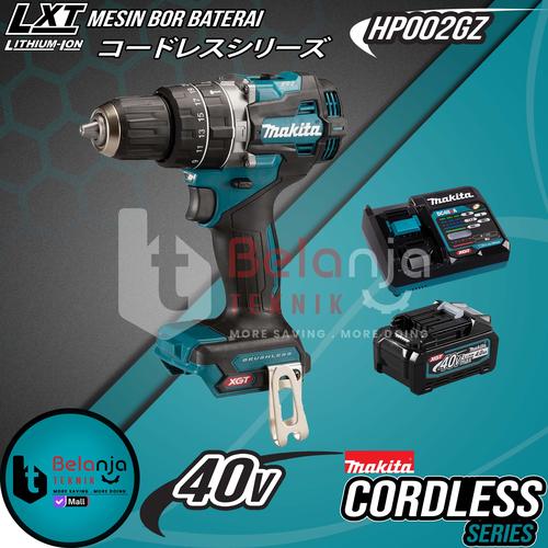 [EZM.3500160] Mesin Bor Baterai MAKITA HP002 GZ HP002GZ 40V Cordless Hammer Driver Drill 40 Volt Set 1 Baterai HP 002
