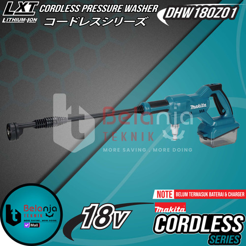 [EZM.3500175] Mesin Cuci Motor Mobil Portable Baterai Makita DHW180 Z01 DHW180Z01 Jet Cleaner Pressure Washer  Cordless 18V DHW 180 Unit Only