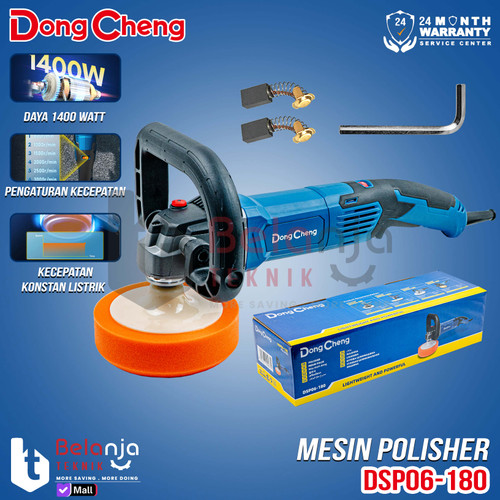[EZM.3500177] Mesin Poles Mobil Dongcheng DSP06-180 Polisher Variable Speed DSP 06-180 7 Inch