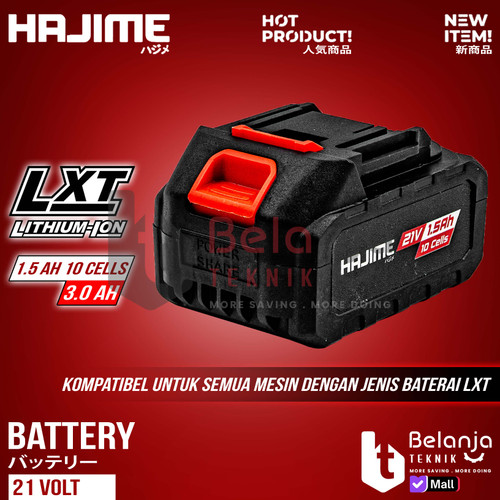 [EZM.3500188] Baterai Pack Hajime 21V 3 AH Battery Cordless LXT 21 Volt 3AH 10 Cell