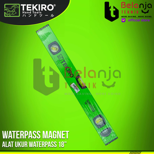 [EZM.3500234] Waterpass Magnet 18" Tekiro Box Level Water Pass 45 CM 18 Inch Alat Ukur Waterpass