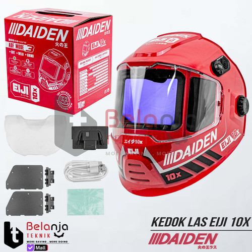 [EZM.3500246] Topeng Kedok Helm Las Daiden Eiji 10x Welding Helmet Las Autodark Otomatis