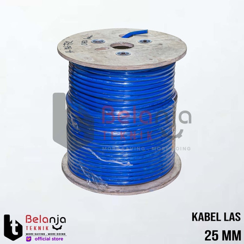 [EZM.3500252] Blueflex Kabel Las 25MM Full Tembaga Welding Cable Biru 25 MM Flexible