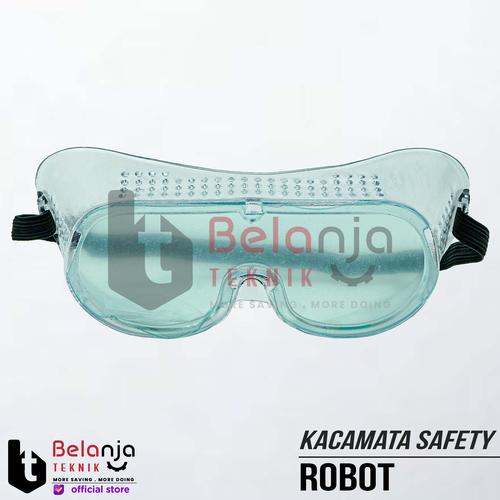 [EZM.3500262] Robot Kacamata Safety Bening Gerinda Safety Googles Clear Kacamata Kerja APD