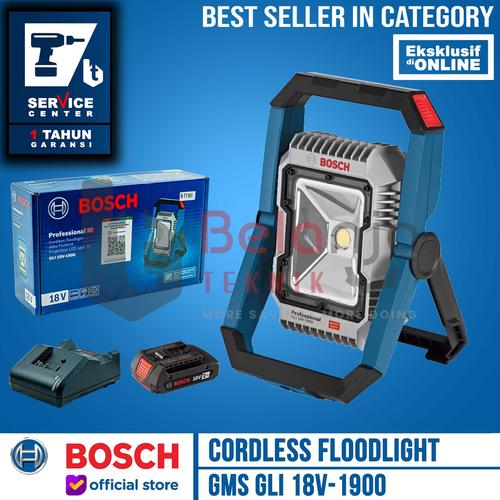 [EZM.3500263] Bosch Senter Lampu Sorot Baterai GLI 18V-1900 C Floodlight Cordless SET 2 AH