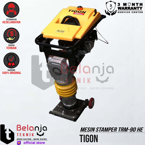 [EZM.3500314] Tigon Mesin Stamper Kuda TRM-90-HE Pemadat Tanah Tamping Rammer SET