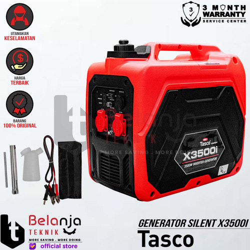 [EZM.3500374] Tasco Genset Silent Inverter PowerDex X3500i Bensin 3500W Generator Set Gasoline 3500 Watt