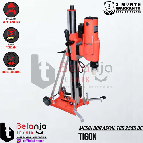 [EZM.3500377] Tigon Mesin Bor Aspal Jalan Listrik TCD 2550 BE Electrical Core Drill 2600 W TCD2550BE