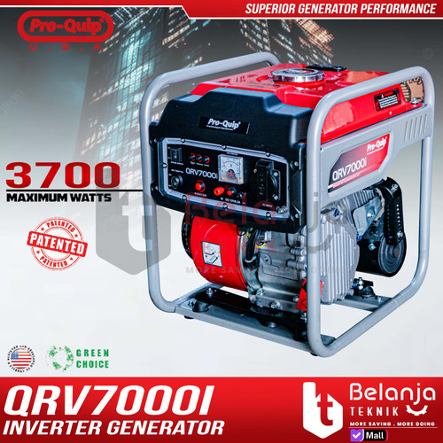 [EZM.3500379] Proquip Genset Inverter QRV7000i Generator Set Bensin Recoil 3700 Watt QRV 7000 QRV7000