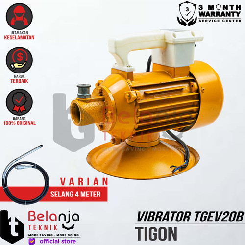 [EZM.3500400] Tigon Mesin Pemadat Beton Concrete Vibrator TG EV 20 B 2HP 3 Phase + Selang