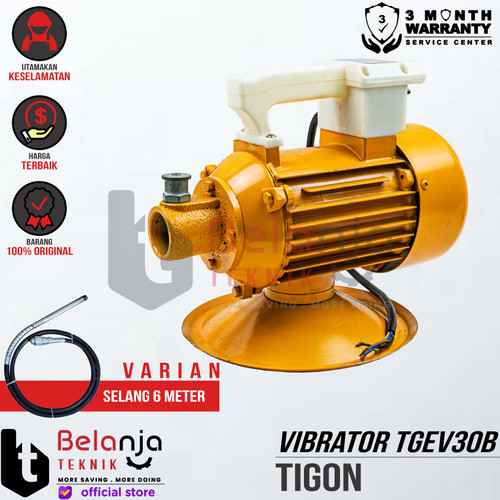 [EZM.3500402] TIGON Mesin Pemadat Beton TG EV30B Selang Vibrator 6 Meter Concrete 3 HP