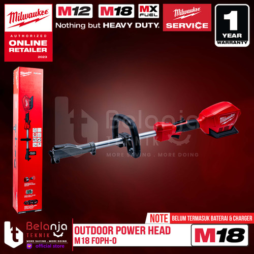 [EZM.3500411] Milwaukee Outdoor Power Head with QUIK-LOK Multi Function M18 FOPH-0 18V Unit Only