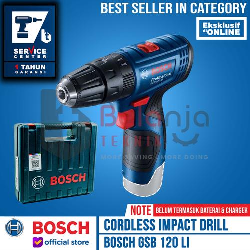 [EZM.3500455] Bosch Bor Tembok Baterai GSB 120 Li GSB120Li Cordless Impact Drill 12V Unit Only