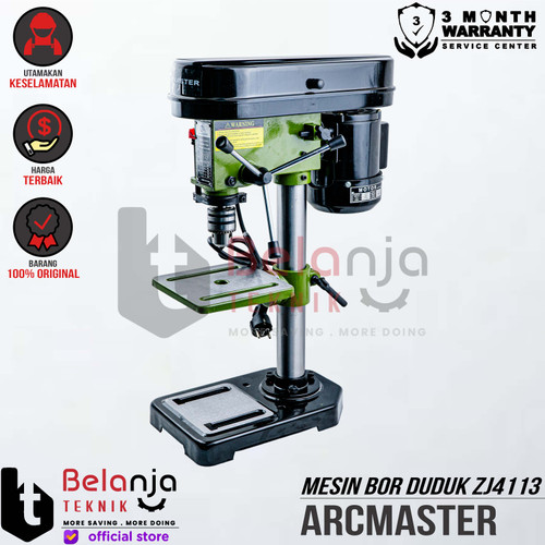 [EZM.3500463] Arcmaster Mesin Bor Duduk ZJ4113 Speed Drill Press 13MM 250 Watt