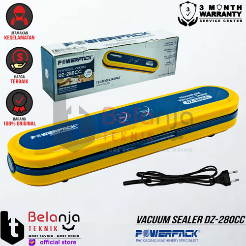 [EZM.3500466] Powerpack Mesin Vakum Makanan Kering DZ-280CC Household Vacuum Sealer 110 Watt