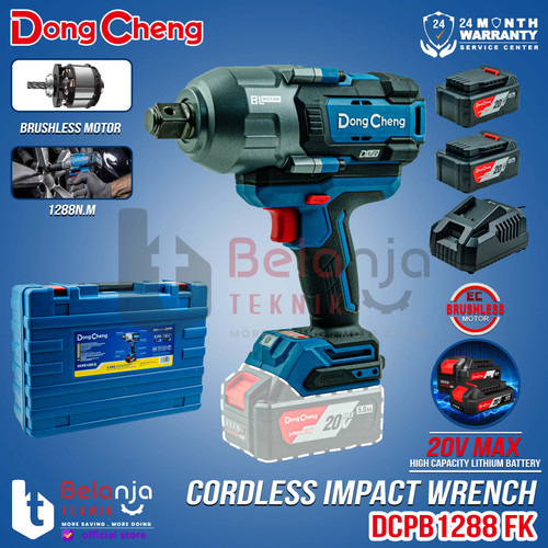 [EZM.3500481] Impact Wrench Baterai Dongcheng DCPB1288FK 3/4 Inch Mesin Pembuka Baut 20V DCPB1288 DCPB 1288 SET 3/4"