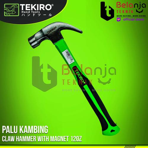 [EZM.3500503] Tekiro Palu kambing 12 Oz Claw Hammer 12 Oz Gagang Karet Cabut Paku