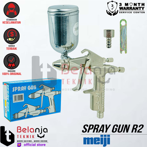 [EZM.3500505] Meiji Alat Semprot Cat R2 SP 3800-200 Air SprayGun Tabung Atas High Pressure