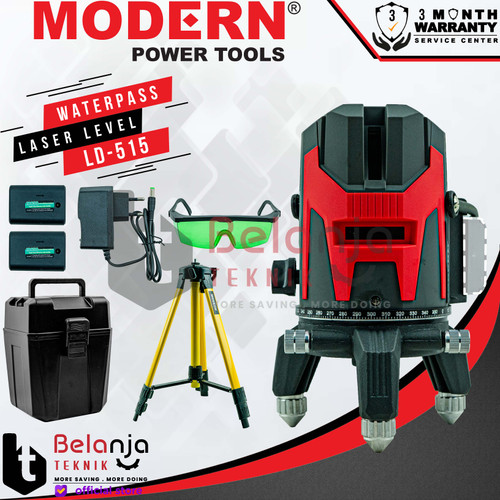 [EZM.3500507] Modern Waterpass Laser Level LD-515 Penggaris Ukur Akurat 5 Titik