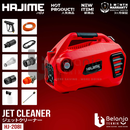 [EZM.3500515] Hajime High Pressure Jet Cleaner HJ-208i Mesin Cuci Mobil Motor 900 Watt 98 Bar