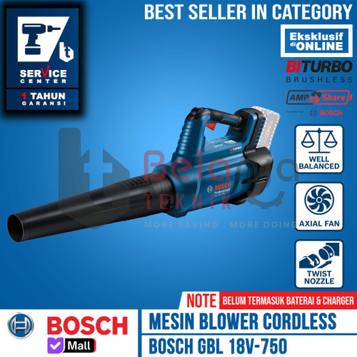 [EZM.3500525] Bosch Mesin Blower Tangan Cordless GBL 18V-750 Hand Blower 18 V GBL18V Unit Only