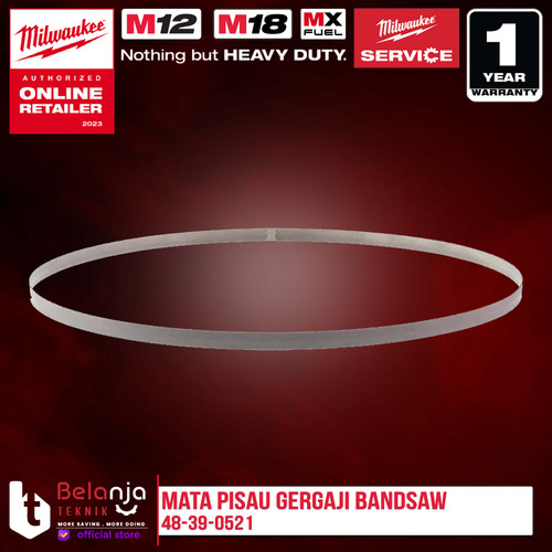 [EZM.3500546] Milwaukee Deep Cut Portable Band Saw Blade Mata Pisau Gergaji Potong Besi Bandsaw 18 TPI