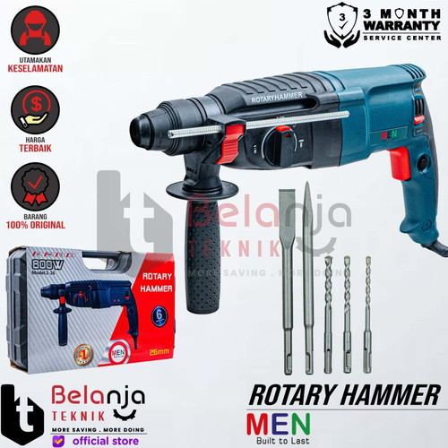 [EZM.3500566] Men Mesin Bor Bobok Beton RH 2-26 Rotary Hammer 3 Fungsi 800 Watt