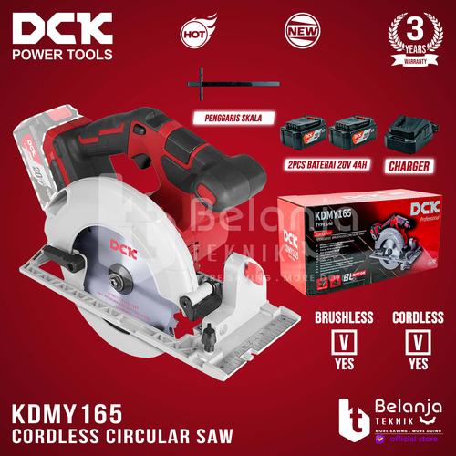 [EZM.3500583] DCK Mesin Potong Kayu Baterai KDMY165EM Circular Saw Cordless 6 Inch Sirkel Kayu KDMY 165 EM KDMY165 6" in 2 battery