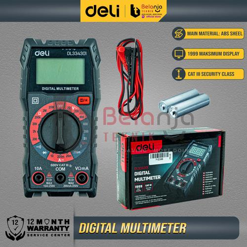 [EZM.3500640] Deli Digital Multimeter Multitester Digital Multi Tester Avo Meter ABS