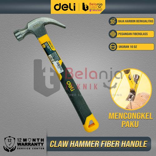 [EZM.3500642] Deli Palu Kambing 16 OZ Claw Hammer Carbon Steel Palu Tukang Martil