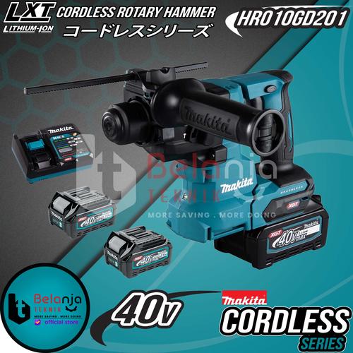 [EZM.3500772] Makita Mesin Bor Baterai Cordless HR010GD201 Drill Rotary Hammer 40V HR010 HR 010