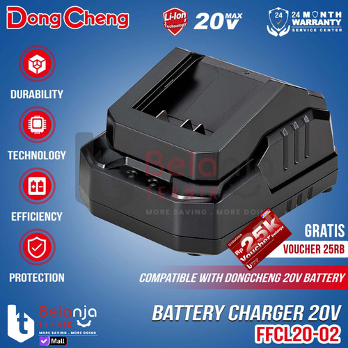 [EZM.3500866] Dongcheng Charger Battery Pengisi Daya Baterai Charger 20V FFCL20-02