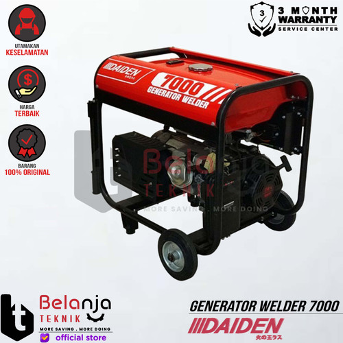 [EZM.3500895] DAIDEN 7000 Genset Las Generator Welder 7000 Bensin 5000 WATT ORIGINAL